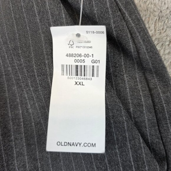 Old Navy Pants Womens XXL Gray Pinstripe Extra High-Rise Taylor Wide Leg Trouser - Picture 8 of 12